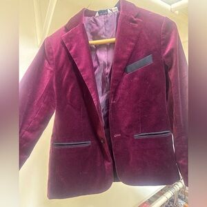 Janie and Jack Velvet Party Blazer 
Boy size 10